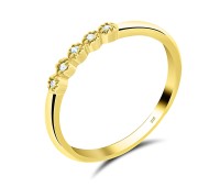 Gold Plated Silver Rings NSR-719-GP